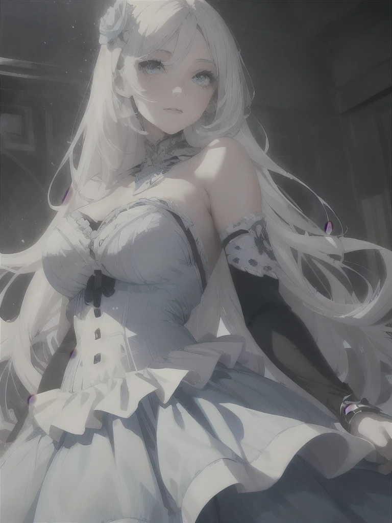 High-quality work，Realistic works，Super premium graphics，8K HD CG works，high quality graphics，High-definition and exquisite CG works，10x pixels，Ultra-fine details：1.1，Advanced technical details：1.1Realistic photo effects，Interior lighting effects：1.5，natural soft light：1.5. Light effect（Virtual light effects：1.8），ultra high resolution，shining dress，sliver long hair，silber hair，transparenthair，high detailed hair（Quality hair details：1.1）Clear eyes，Double eyelids look good，Sharp eye makeup, Create exquisite eyelash makeup, tthin eyebrows, Ultra-detailed eyes，a tall nose, lovely red lips, rosey cheeks, With delicate makeup on her face , pretty face, The face shape is perfectly proportioned,（Advanced facial details：1.1） masterpiece photography nsfw that captures the essence of a dream experienced by an awesome caucasian young woman, perfect beautiful detailed face, realistic skin pores, sharp clear eyes, (nipple slip), sheer revealing dress, enveloped in tendrils of smoke that morph into surreal butterflies around her, In the dream, she finds herself in a fantastical landscape filled with vibrant colors and surreal elements, The atmosphere is dreamy and ethereal, with soft glowing lights illuminating the scene, The young woman is depicted as confident and radiant, surrounded by symbols of her aspirations and inner strength, The overall mood of the image should evoke a sense of wonder, empowerment, and limitless possibilities, complex lighting, rimlight, (wind:1.3), ，Women's artwork，Dress full body video，Realism，Amazing Cleavage，My eyes are very bright today