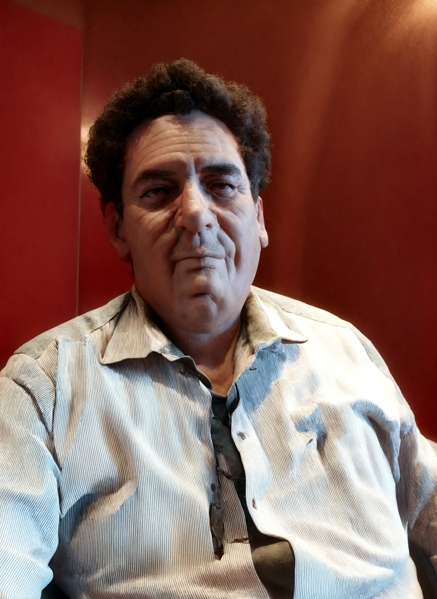 Disney Pixar style character, high quality, caustic hombre, Drinking wine, without glasses and blue shirt, 40 years, hair without beard, stylized character, animation style rendering, 3D stylized, 3D character, with a background in a scientific style room, a lover of studies, (cinematic lighting) (sharp focus)