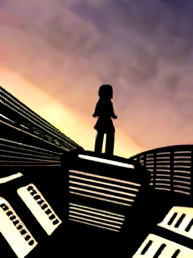 Giantessによって破壊される街、The city is in panic、Giantess girl、Destroyed urban area、Low - Angle、walk、Highest quality、perfection、Beautiful woman、young、16 years old、Bob Hair、Grey vest、White short sleeve shirt、Black Skirt、summer、blush、Troubled face、in trouble、Sunset、Beautiful scenery、Famous actress、model、Japanese、Sexy posing、giantess、Giantess、Destroyed urban area、explosion、fire、walk、Dark Imagery、A hopeless view、City and mountains in the distance