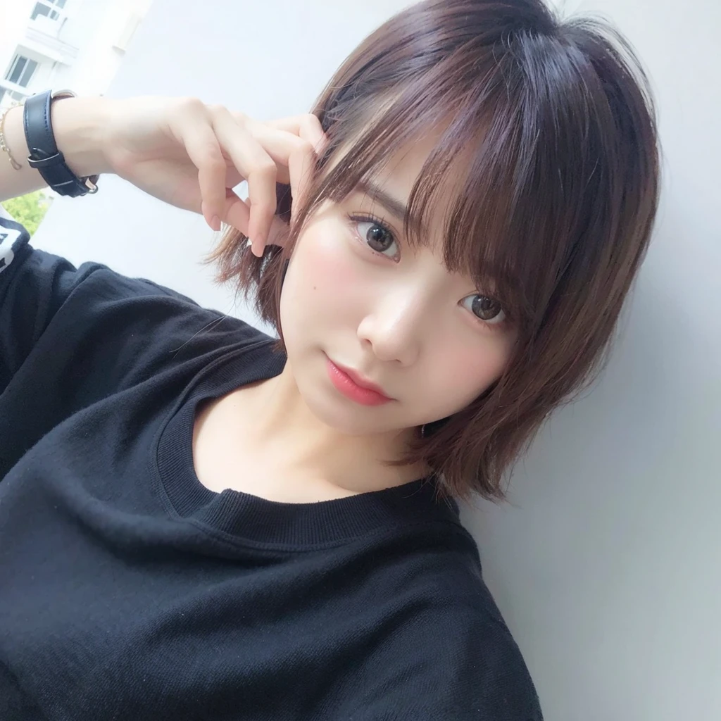 Random Posture, 1 Girl, Seduction, Beautiful Breasts, Lips, Realistic, photo_ (Medium), Solo, (Masterpiece), (Photorealistic: 1.3), Ultra Detailed, (High Detail Skin: 1.2), (Best Quality: 1.0), (Ultra High Definition: 1.0), (ULZZANG-6500:0.3), Beautiful Clear Eyes, Delicate Necklace, Sunshine, (Beautiful Detailed Makeup), ( Sexual arousal blush heavy breathing: 1.0), (soft glove room: 0.5), mix4