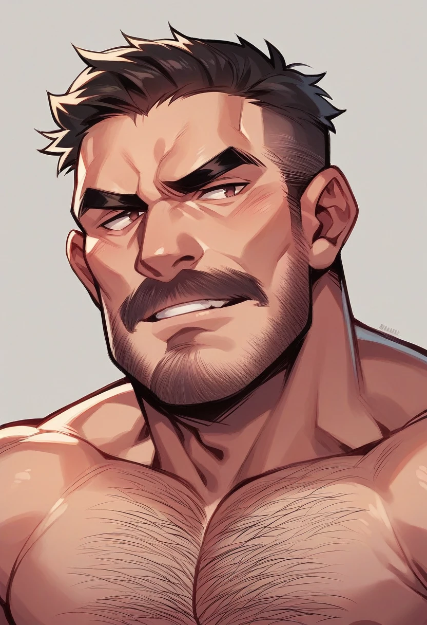 Handsome and hairy man of 36 years