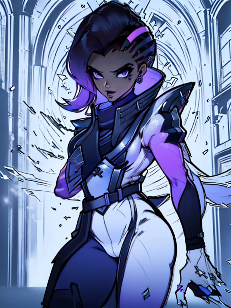 (work of art, maximum quality, best qualityer, offcial art, beautiful and aesthetic:1.2), (1 girl:1.4), extremely detaild, sombra, sexly, whole body, pose sexly, nearly naked