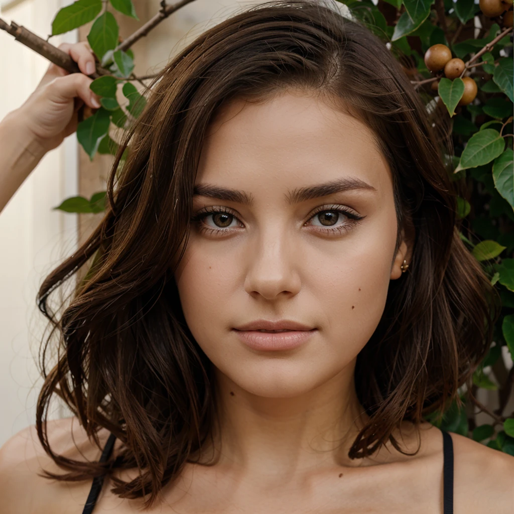 Brunette au yeux marrons