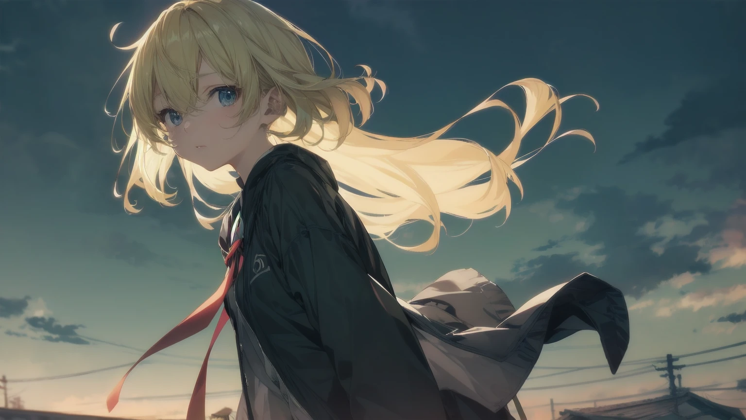 Highest quality, Anime Moe Art Style,Best Anime 8K Konachan Wallpaper,pixiv contest winners,Perfect Anatomy, (Please draw a girl walking sleepily to school..... ),break, 1 Girl, (alone,,,:1.3),high school student, short hair, amount, (Hair above one eye:1.7),All limbs, Full Finger,Medium Chest, Between the legs, Small eyes,accurate black eyes, Very detailed,High resolution,Ultra-Dense Skin, Professional Lighting,8K eye detail, (Cute illustrations:1.2),blonde,blonde hair,Expressionless,(Hair on one eye:1.5),Highest quality, Anime Moe Art Style,Best Anime 8K Konachan Wallpaper,pixiv contest winners,Very detailed,High resolution,Ultra-Dense Skin, Professional Lighting,8K eye detail, (Cute illustrations:1.2),blonde,blonde hair,Expressionless,(Hair on one eye:1.5),カラフルでカラフルなshort hair,Wearing a yellow apricot colored JK uniform and a white pleated skirt,knee-length white silk,Dignified and cute,A little sweet