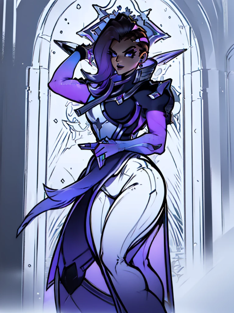 (work of art, maximum quality, best qualityer, offcial art, beautiful and aesthetic:1.2), (1 girl:1.4), extremely detaild, sombra, sexly, whole body, pose sexly, nearly naked , curvy