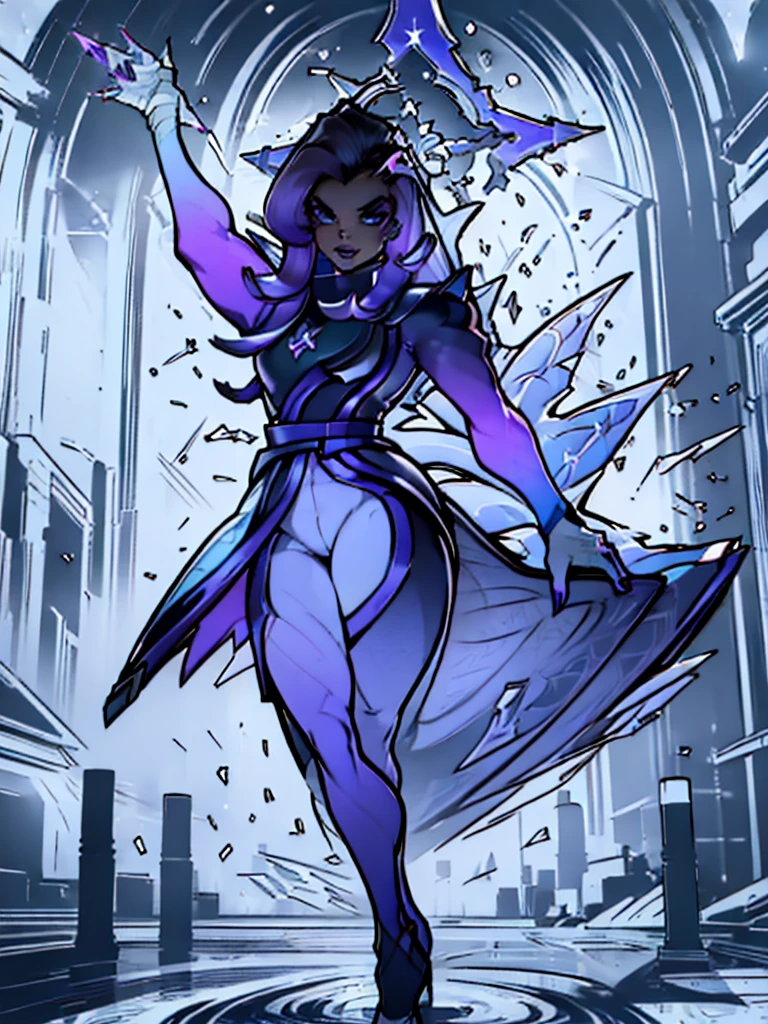 (work of art, maximum quality, best qualityer, offcial art, beautiful and aesthetic:1.2), (1 girl:1.4), extremely detaild, sombra, sexly, whole body, pose sexly, nearly naked , curvy