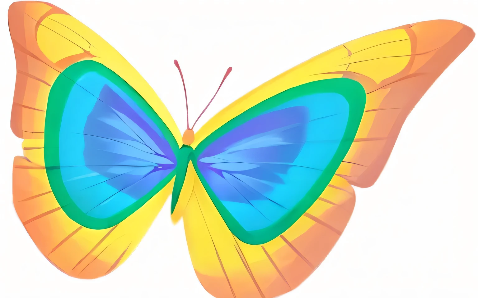 make the drawing complete, the edges are cut, I want the butterfly to be complete