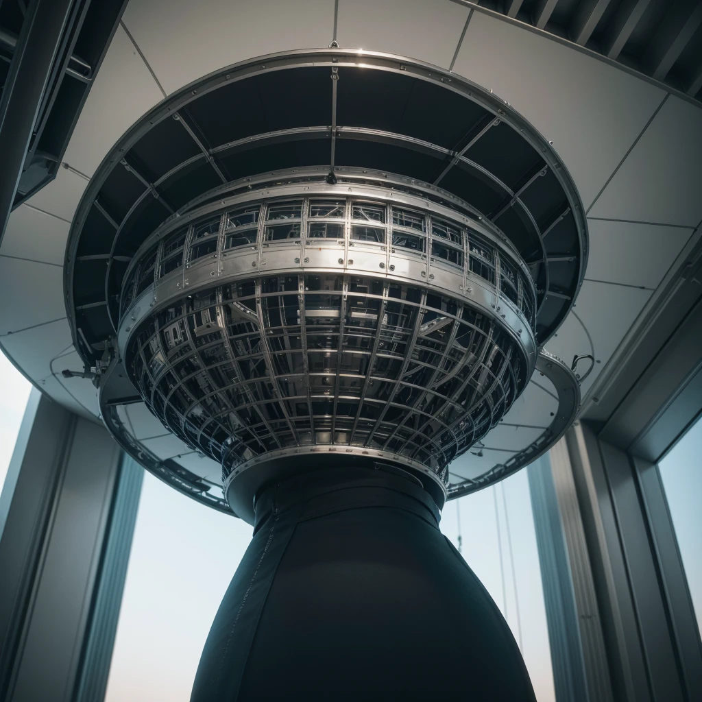 a complex advanced metal vertical aerostat structures, highly detailed, intricate metalwork, futuristic, sleek, modern, minimalist, cinematic lighting, dramatic shadows, shimmering surfaces, photorealistic, 8k, ultra-detailed, masterpiece