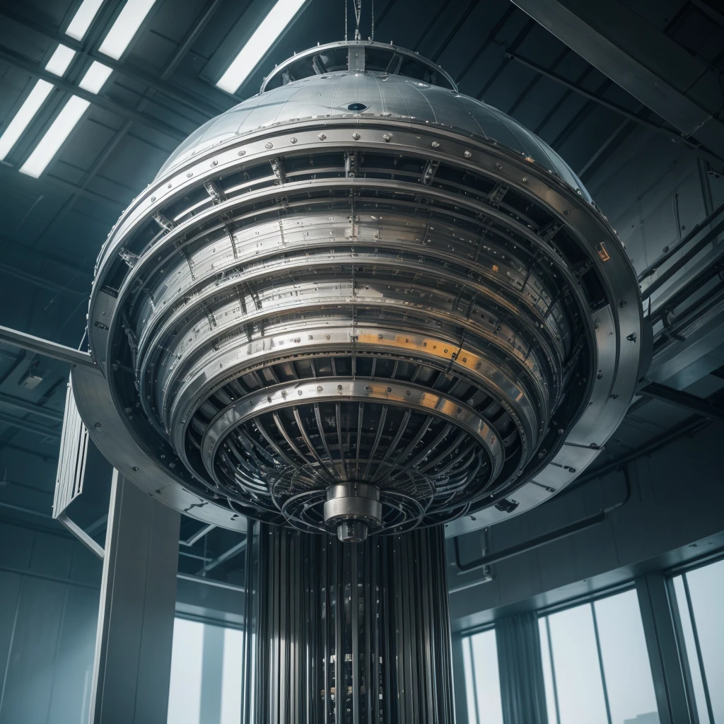 a complex advanced metal vertical aerostat structures, highly detailed, intricate metalwork, futuristic, sleek, modern, minimalist, cinematic lighting, dramatic shadows, shimmering surfaces, photorealistic, 8k, ultra-detailed, masterpiece