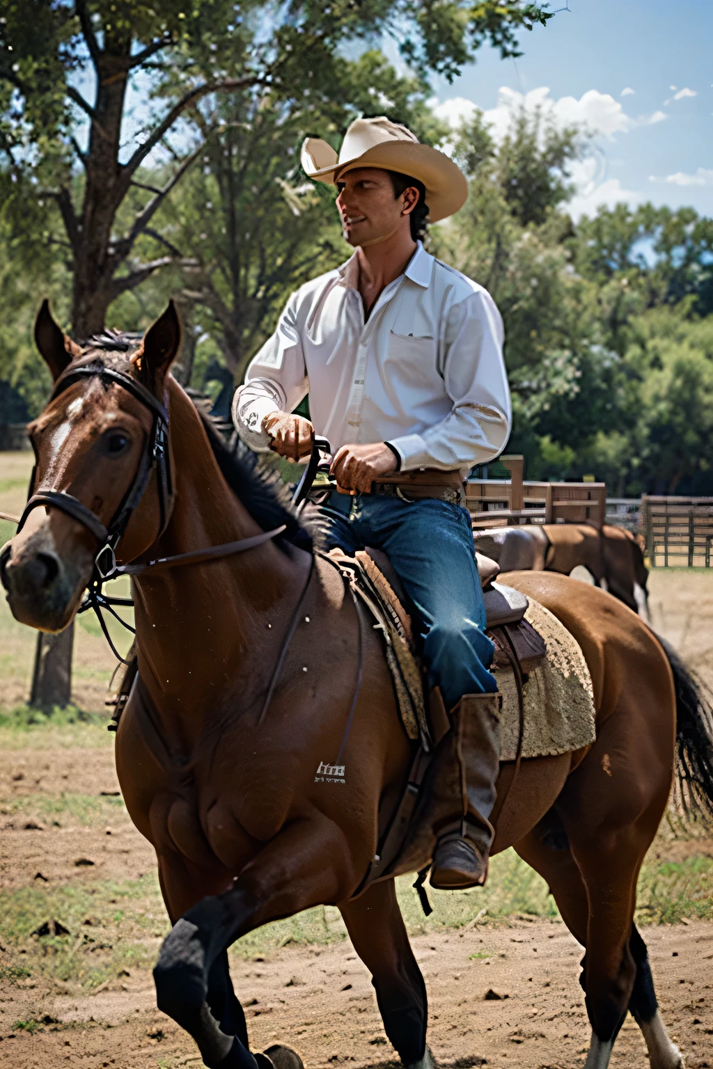 cowboy on horseback