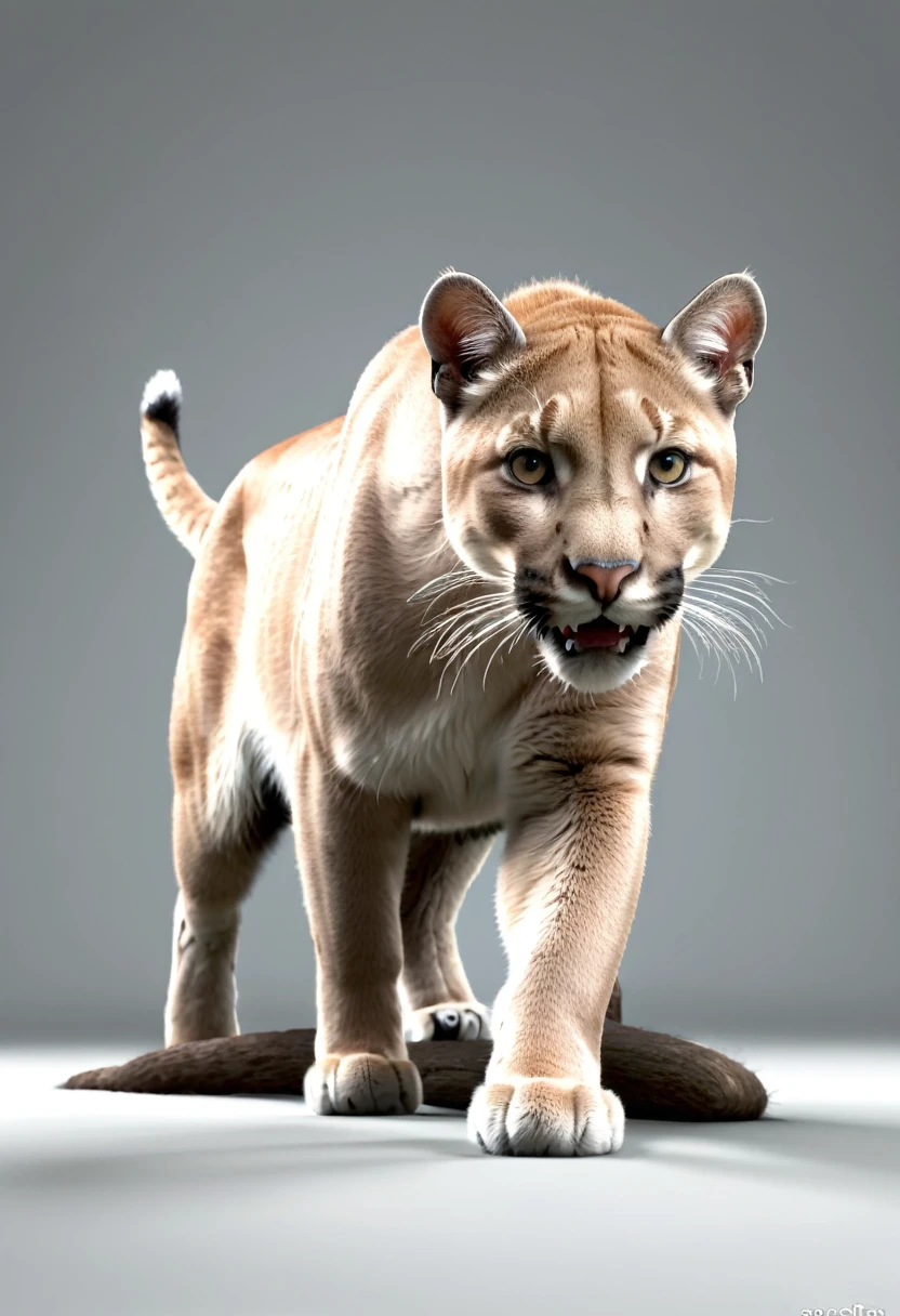 realistic 3d puma symbol on white