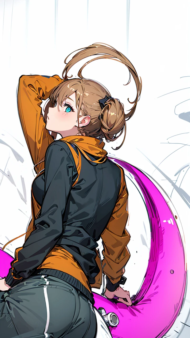 1girl, bed