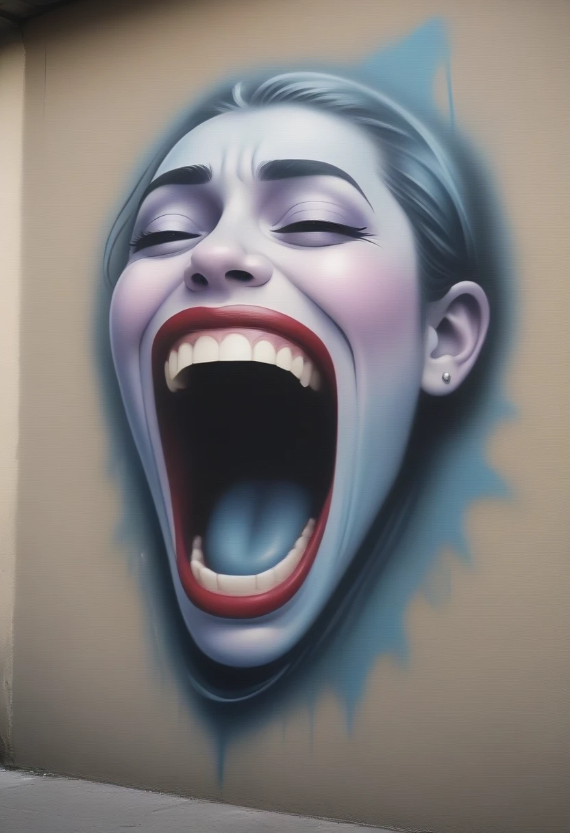 Image with theme cry now laugh later graffiti style