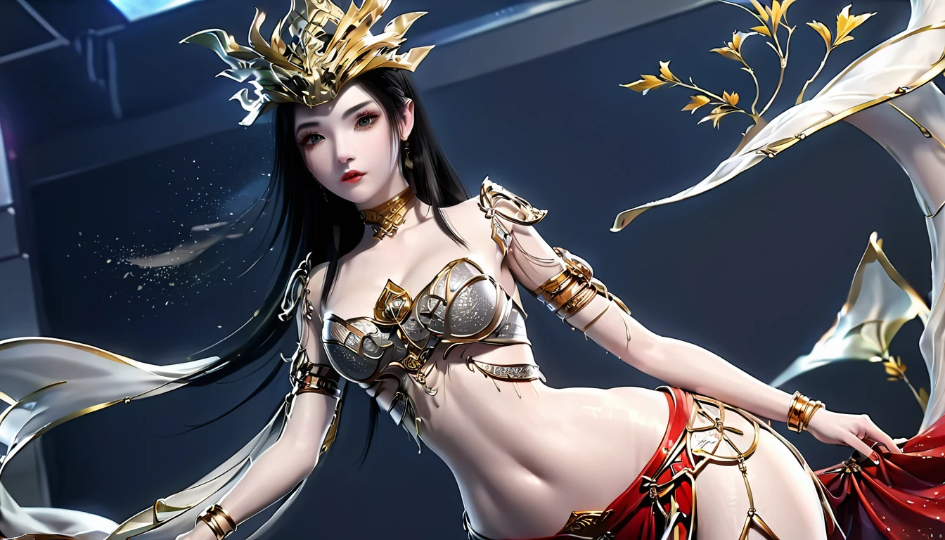 ( Medium  breasts)、top-quality、​masterpiece、超A high resolution、（Blue Dragon Armor）、(((made of metal))),((( Medium  tits)))、(((Detailed white micro bikini))),(Wearing a beautiful crown made of jewels),(Photorealsitic:1.4)、Raw photo、女の子1人、(((Random hair))、(((Take different poses)))、glowy skin、(((black chinese dragon)))、Intricate and ornate hair ornaments、（Looks like a gorgeous jewelry necklace）、（A person who sees with calm and goddess-like eyes）Happiness:1.2)、（metal bikini background)).((Beautiful coral and sea background))、Precipitous cliffs、(ruins background)、((super realistic details))、portlate、globalillumination、（sexypose）、Shadow、octan render、8K、 Medium  tits、Raw skin exposed in the cleavage、metals、Details of complex ornaments、Japan details、highly intricate detail、Realistic light、CG Society Trenlow Eyes、Eyes shining towards the camera、Toostock、（veils）、(((Light  Medium ))),Shining eyes shine、Armpit,  nude, show vagina hairly, (wide open leg:1.4), super wet , show nipples in medium breasts, shadow +10.0, exposure +1.5, soft lighting body.