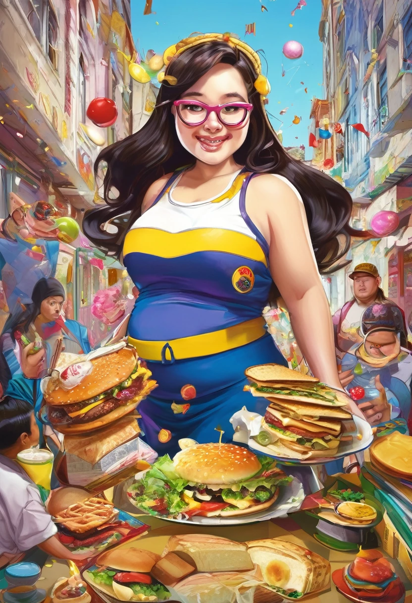 Super sized fatfat huge huge belly Fat obese gluttony high school girl