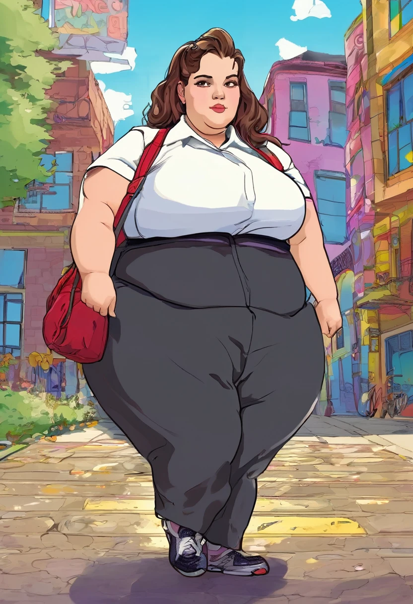 Super sized fatfat huge huge belly Fat obese   gluttony high school girl 