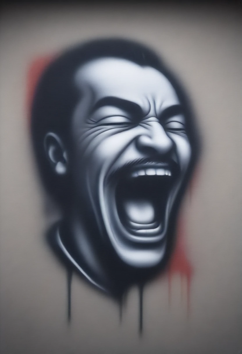 Image with theme cry now laugh later graffiti style 