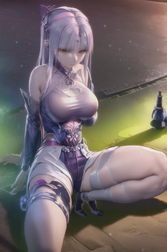 Mini Tank top,
lucy \(cyberpunk\), 1girl, hair scrunchie, hime cut, silver hair, colored tips, full moon, grey eyes, jacket, long sleeves, looking at viewer, medium hair, multicolored hair, parted bangs, parted lips, pink hair, portrait, red eyeliner, red lips, solo, white jacket, cyberpunk \(series\), rainy night in a cyberpunk city with glowing neon lights
1 girl, Chinese_clothes, metallic black titanium and pink, cyberhan, cheongsam, cyberpunk city, dynamic pose, detailed luminescent headphones, luminous hair accessories, long hair, luminous earrings, glowing necklace, cyberpunk, high-tech city, full of mechanical and futuristic elements, futuristic, technology, glowing neon, pink, pink light, sexy skirt, translucent black cape, laser light, digital background urban sky, big moon, with vehicle, best quality, masterpiece, 8K, Character edge light, super high detail, high quality, the most beautiful woman in human beings, smile, face facing front and left and right symmetry, ear decoration, long antenna glow, beautiful pupils, light effects, visual data, silver-red-orange hair dyed hair, ultra-detailed face texture, happy, weapon system, crowded street passers-by, mecha style, overhead luminous antenna, back jet, girl sitting, ผู้หญิงผมบลอนด์มีปีกนางฟ้าและมงกุฎทองคำ, wearing นางฟ้ารัศมี, เทวทูต halo, นางฟ้ารัศมี, เทวทูต, นางฟ้าคู่บารมีเต็มตัว, เทวทูต golden armor, รัศมีสีทองอยู่ด้านหลังศีรษะของเธอ, wearing นางฟ้ารัศมี covered face, เทพีแห่งแสงสว่าง, เทวทูต light, ปีกสีทองบนหัว, เซราฟิม, เทวทูตal, ของนางฟ้าแสนสวย, นางฟ้าหญิงที่สวยงาม, Create an image featuring a main female character in detailed attire including clothing that suggests protection like armor or thick fabrics,