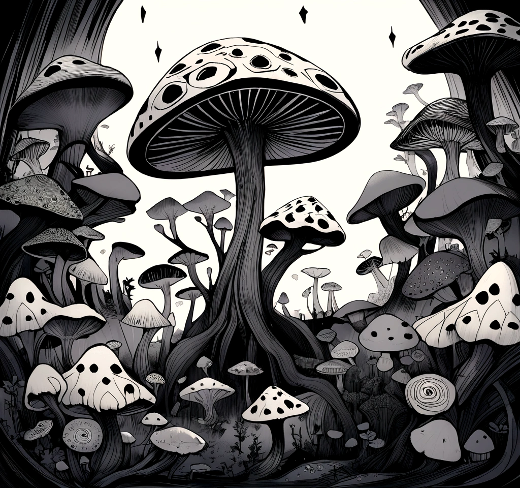 Countless mushrooms, dian, dark art
