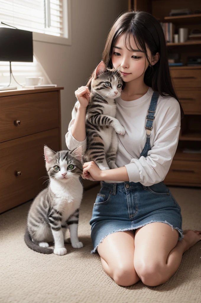 Raise a kitten and its owner