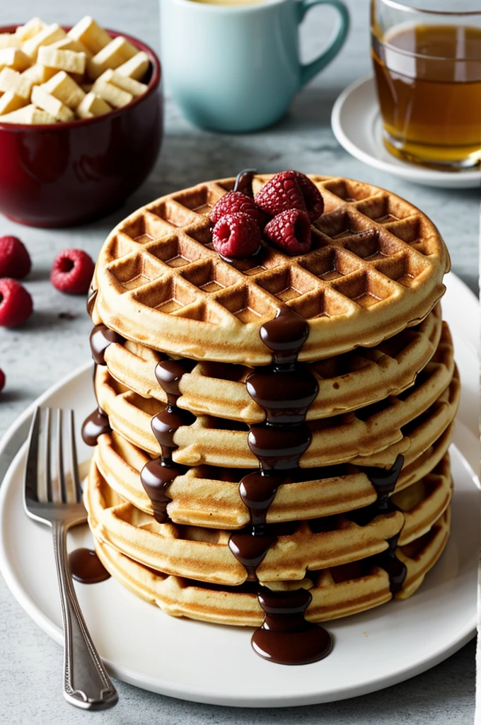 Waffle redondo