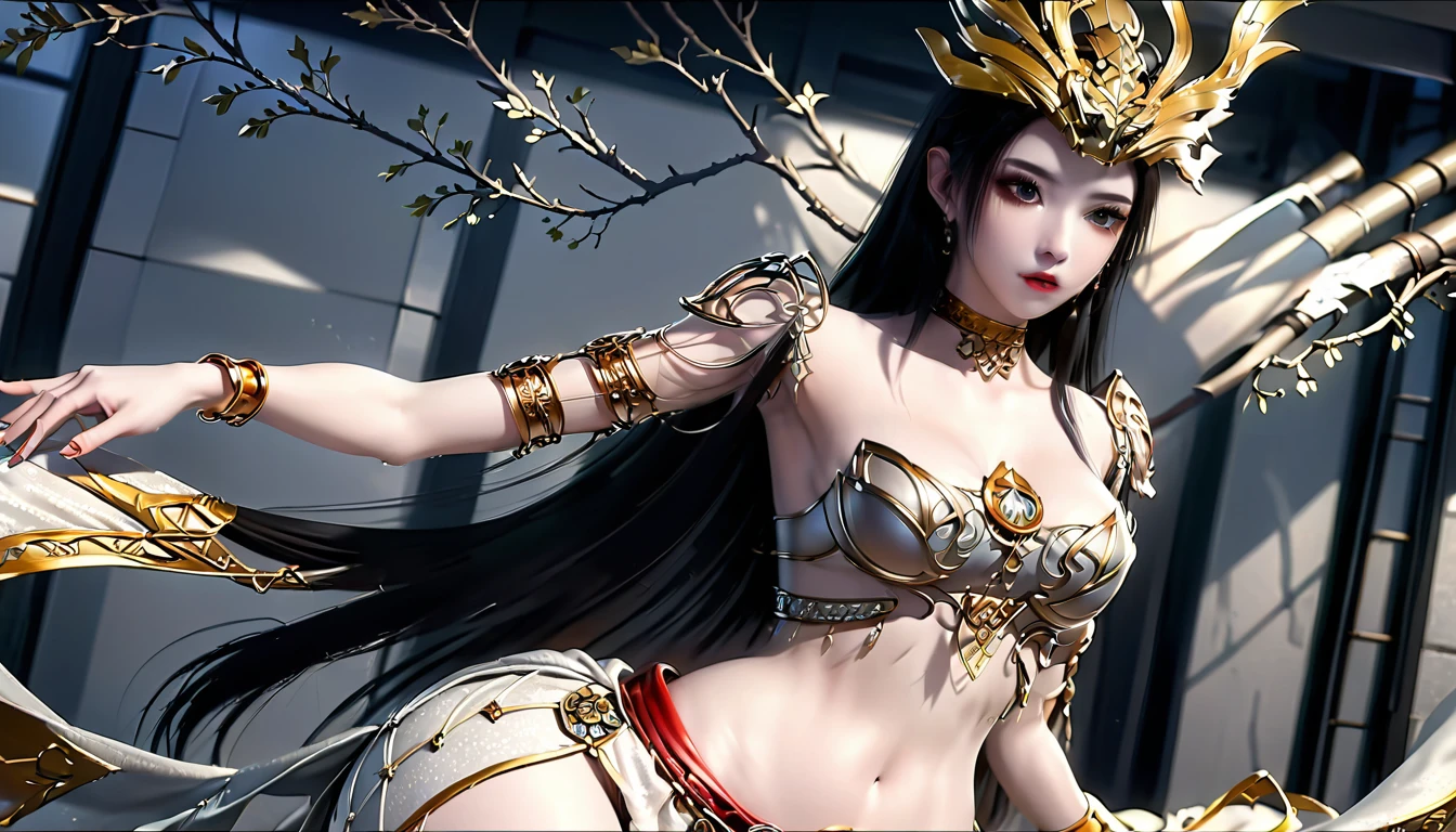 a woman in a bikini and dragon costume posing in the water, japanese goddess, ornate bikini armor, a beautiful fantasy empress, ornate cosplay, ((a beautiful fantasy empress)), extremely detailed goddess shot, beautiful goddess, giant stunning goddess shot, elegant bikini, intricate body, japanese fantasy, fantasy outfit, intricate outfit, nature goddess, asian female water elemental, wearing fantasy clothing