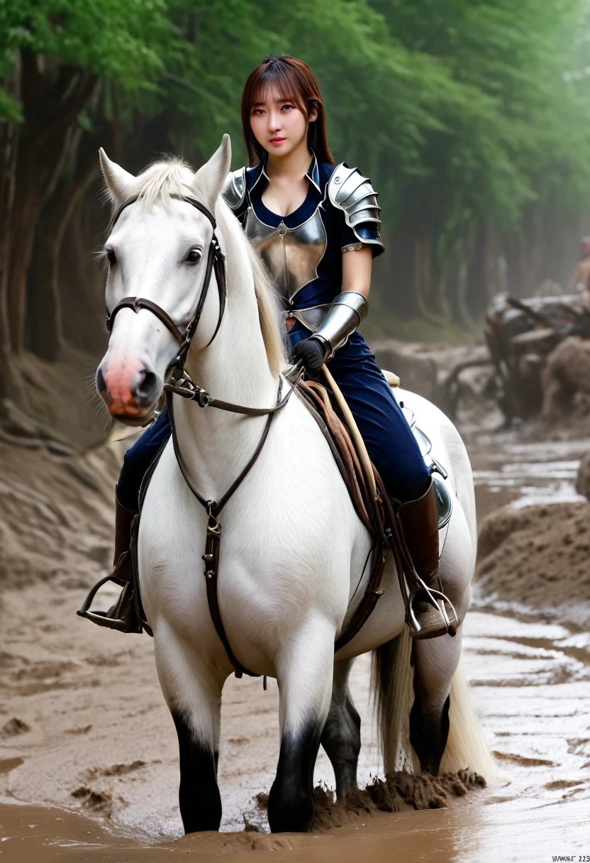 (((masterpiece))),(((Highest quality))),((Tabletop:1.4, Highest quality)), (Realな写真:1.4),
((1 cute girl knight)),rodeo,Desperate,Don't make eye contact,round face,
(超High resolution:1.2),, wonderful, Very detailed CG Unity 8k wallpaper, Very detailed, High resolution,draft horse ridden by japanese cute girl,tight,muddy place,Beauty,The horse neighs,Tragic female knight in armor,Sink,In the mud,Plump,
Cold Light, Beautiful detailed girl, Droopy eyes,Very detailedな目と顔, Beautiful and exquisite nose, Beautiful and exquisite, draft horse ridden by a girl can't move because horse and girl soak in the sticky muddy deep pitfall:10.0 , horse falls down ,looks pained ,Surprised face:2.0,Real,Anatomically correct
