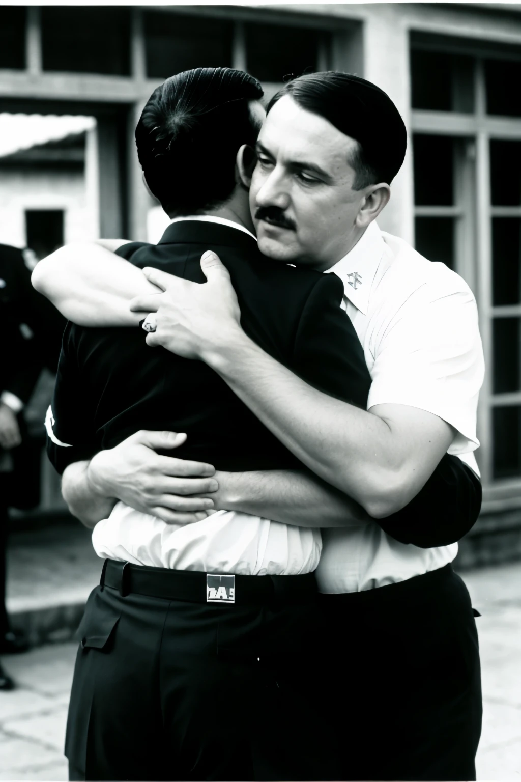 Adolf Hitler and Pablo Escobar hugging