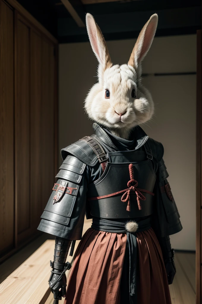 Humanoid rabbit with samurai armor