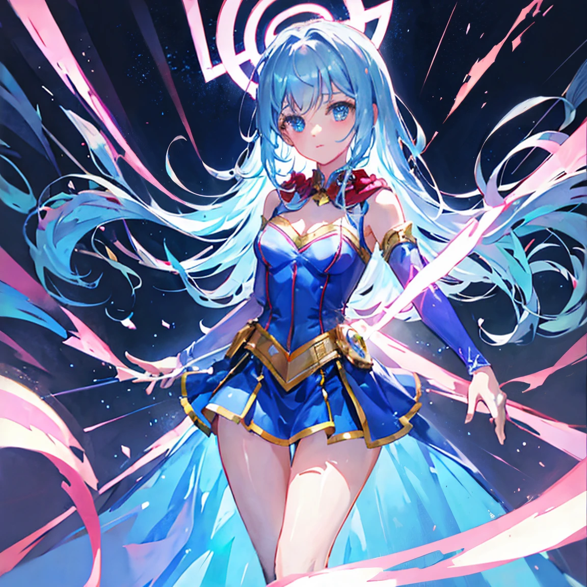 super girl with her transparent heroine costume