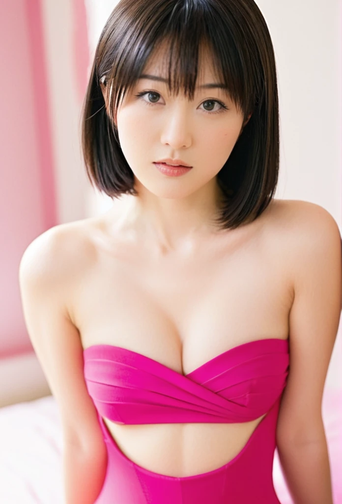Close-up of beautiful Japan, Emi Fukada is a Japanese actress and model., 25 year old girl, young face, Caucasian body, perfect body, cut length, black hair, straight hair, Hair is smooth and limp.., Chest size 38 inches, She was wearing a leotard., Hot pink strapless mini dress.., Fukada holding her  with her own two hands was very sexy anighed., Fukada squeezed his chest seductively., Fukada lowered her dress slightly., Fukada sits in a men&#39;S barber shop only., Fukada pees in the male-only barbershop with a sigh and seductive, Fukada pees, Fukada peesรดตัวเองจนตัวเปียก, ((Pee yourself)), ((Wet pee)), ((Fukada peesรดชุดและทิ้งรอยฉี่ไว้บนชุด)), My hair was cut by a male barber.., Male barber holding scissors in right hand., Then the male barber used scissors to cut my hair., make me sigh., Fukada&#39;hair falls out strand by strand., Fukada&#39;Her hair now covered the floor where she sat.., ((Fukada&#39;Her hair was cut using scissors by her male barber..)), (The remaining hair was scattered he barber shop floor..)), ((Fukada&#39;hair falls out.)), ((The remaining hair fell beneath the floor..), Look sexy, Naughty ture.., The external appearance will be charming.., ที่ร้านตัดผมสำหรับmanเท่านั้น, man&#39;Just one barber shop background., UHD,"Take off your shirt..""Show your breasts"