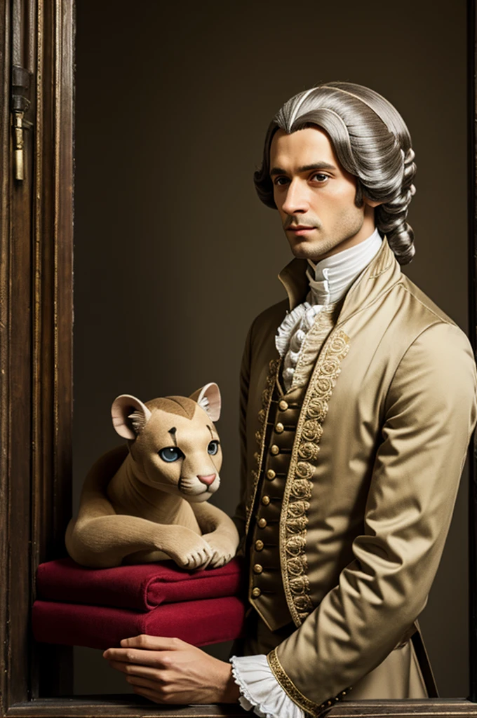 Fossa with Mozart wig