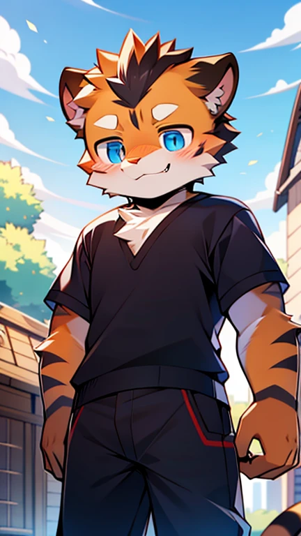 One Man、Hairy man、Tiger、Adorable、Shota、Round looking eyes、Bullying、Evil Smile、Shota