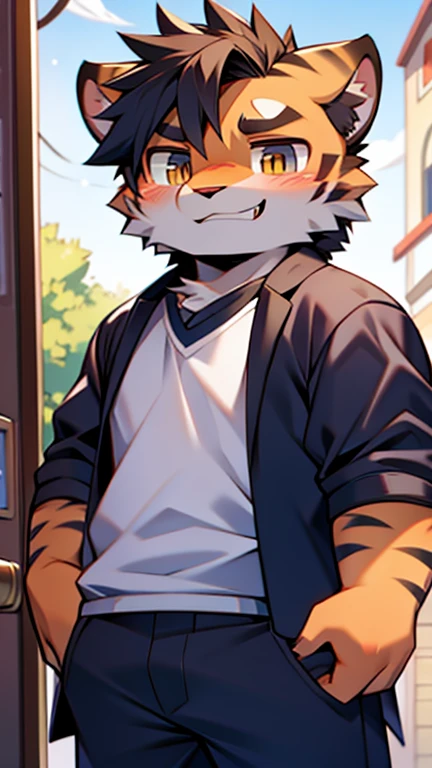 One Man、Hairy man、Tiger、Adorable、Shota、Round looking eyes、Bullying、Evil Smile、Shota