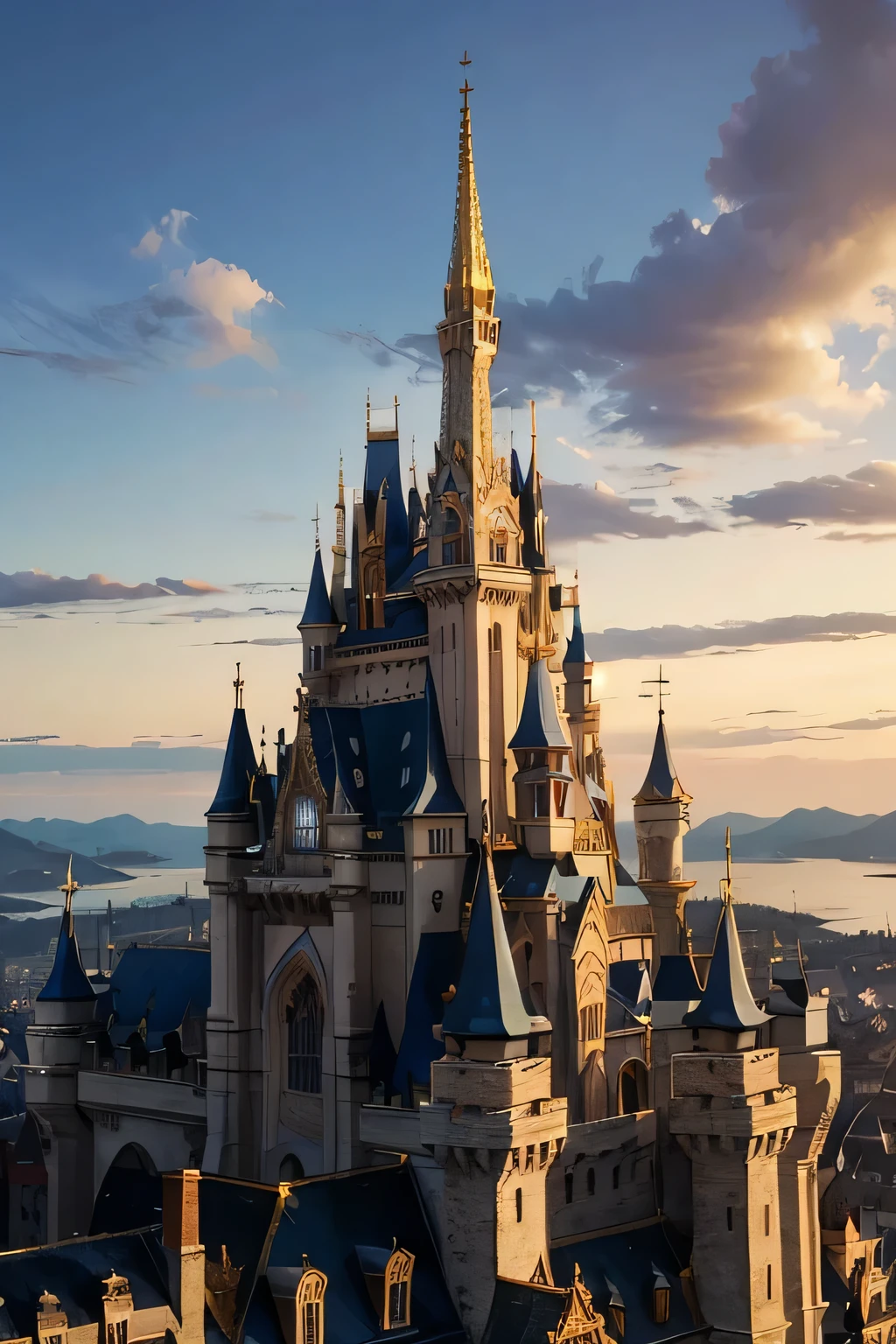 4k quality, super detail, realistic, couple, castle, fantasy, fancy, royal, golden, white, flower everywhere