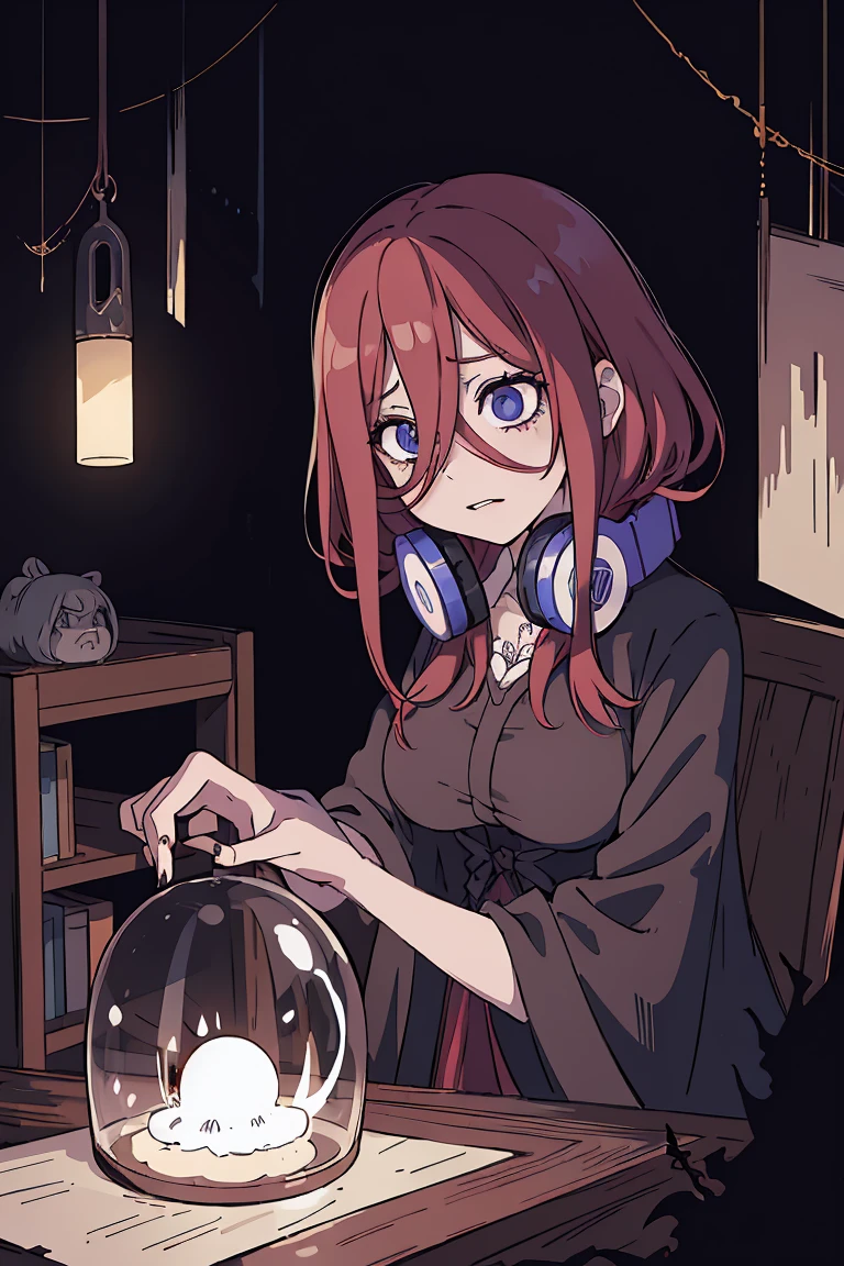 (studio lighting:1.2), Miku nakano, goth style, pink red hair, 1 girl, nakano_Miku, black and white manga style,Junji Ito,horor,hight contrast,extreme shadows,haunting atmosphere,scary and mysterious scenes,mind-blowing visuals,creepy and unsettling,meticulous cross workmanship,emotionally charged,psychological terror, gothic girl Miku, goth girl, goth outfit, Exquisite details,nightmare inducing,artistically stylized,expressive characters,intricate patterns,Terrible expectation,gothic and macabre,anxiety inducing,pitch black backgrounds,disturbing compositions,intense and mysterious,Masterful narrative,foreboding atmosphere,strange and supernatural,captivating and disturbing narratives,Subtle symbolism,dark and twisted,unforgettable horor experience,sublime e surreal,exploring the depths of the human psyche,psychological horor at its best,Convincing and thought-provoking,transcending the limits of reality and imagination
