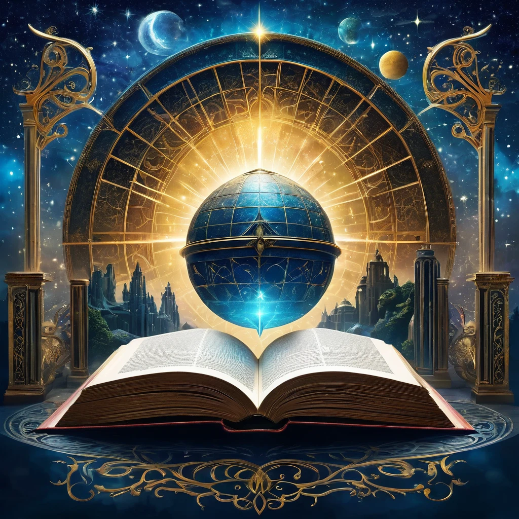 "Create a stunning cover for a history channel that blends the enchantment of ancient legends with the excitement of historical exploration. Imagine a vast, ancient library with towering shelves filled with glowing, magical books. In the center, a grand, open book on a pedestal emits a radiant light, with pages that seem to turn on their own, revealing intricate maps and mystical runes. Surrounding the book, ethereal images of famous historical figures and mythical creatures emerge from the pages, as if coming to life. Above, a celestial night sky with twinkling stars and constellations forms a backdrop, hinting at the infinite stories of the past. Include a majestic, legendary warrior helmet and a quill pen writing in mid-air, adding to the sense of wonder. Use an elegant, fantasy-inspired serif or handwritten font for the channel name and tagline, ensuring they are prominently displayed. Choose a rich, vibrant color palette with deep blues, golds, and shimmering silvers, creating a sense of depth and magic. The overall design should be enchanting and captivating, inviting viewers into a world where history and fantasy intertwine seamlessly."