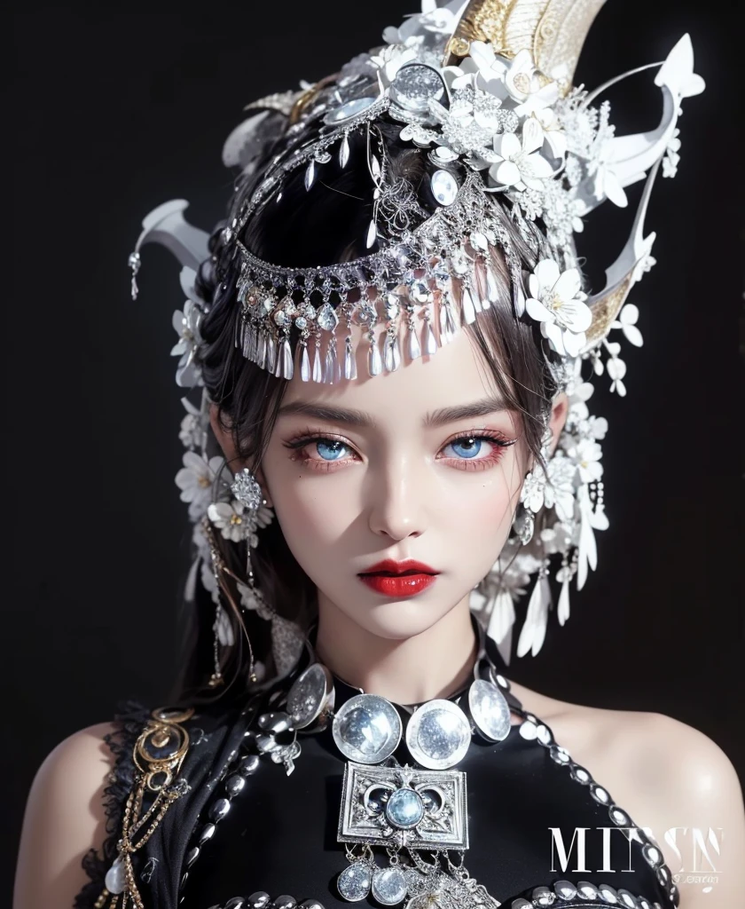 Detailed image quality,Witch Pandora,wing, Succubus Theme,堕落Angel,Excellent,scary,Secret Terror,Tentacles,With eyes,Uncanny Valley Effect,Beast Blood Moon,skeleton,vampire,Hellfire,Dark Queen,Angel,magician magic witch,Angel,Eyes are blue(Pupils as deep as the starry sky),Gorgeous tattoo designs all over the body,Surreal photos(8K picture quality,Rich in details),Dark eyeshadow,Sexy thick lips(Red lipstick),Tattoo designs on body,Dark Queen,Wear luxurious gold jewelry,Silver Crystal Armor