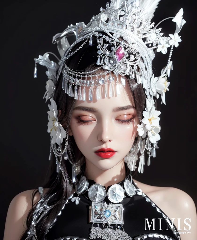 Imperial sister,Exquisite eyes,Frozen Queen,Put the crown on your head,Detailed facial expressions body,Tall and big,number,Leg length,4K,HD,White translucent lace,Fair and plump figure,Pretty Face,Little cherry mouth,Beautiful and delicious(3D Royal Sisters),Glossy Gel Coat,Vampire Queen in luxurious robes,Crystal Gem Crown,Ultra-clear portrait photos(8K),Dark eyeshadow,Sexy thick lips(Red lipstick),Close your eyes