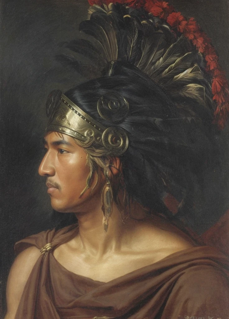 Change it into a handsome beautifully detailed face of a indigenous Filipino tribe's men.