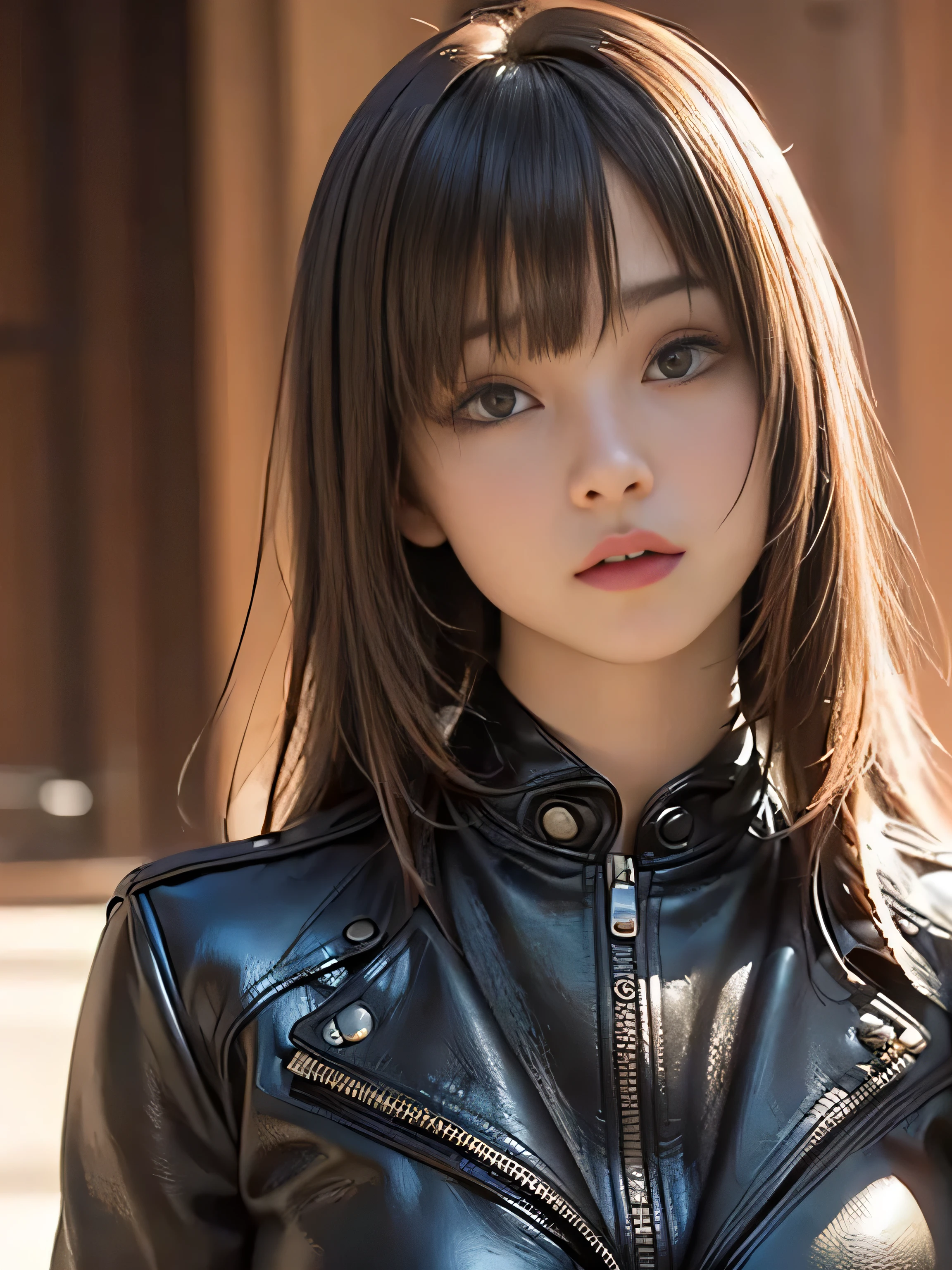 (photorealistic:1.5),(Realistic:1.5),(solo, one girl:1.5),(ultimate beautiful girl:1.5),(light brownHair:1.3),(long hair:1.3),(sweet smelling girl),(virgin girl:2.0),chuuChloe,(cool:1.5),(Sexy lips),(large eyes),(Bangs hide the eyes:1.6),(Leather:1.5),(Leather gloves),(restraint:1.5)