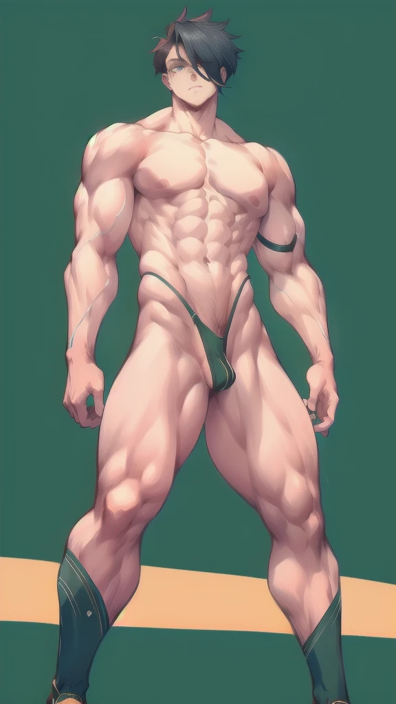 full body in image, masculine pose, unique hair, full naked man, male body, slender body, short hair, full body, hot body, sexy male body, dinamic pose, six patch. detalied pose, body, simple background, expressive face, focus on face, line art, sketch