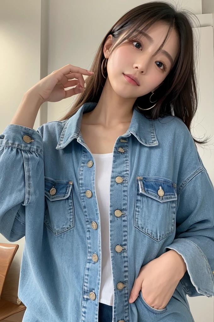 （（Highest quality））、Beauty、Fully open overshirt、