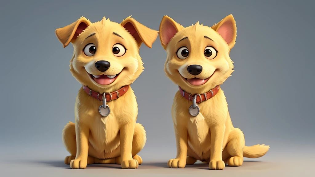 mongrel yellow dog, big smile, happy face, remove background, realistic 4k