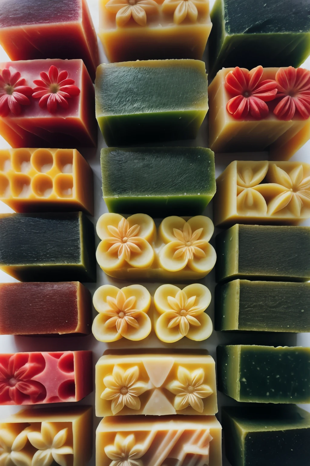 10 options for organic soap customized with fruity aromas and/or flowers from the Andean region with the commercial name Green Life