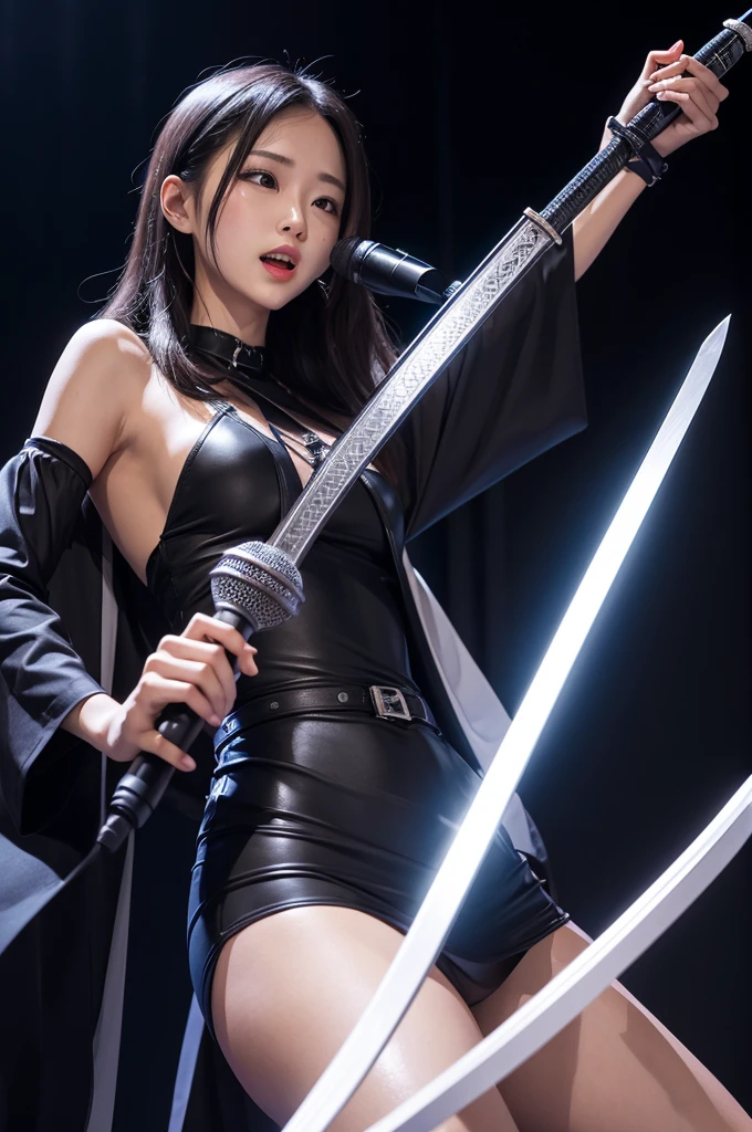 Sword-shaped microphone
