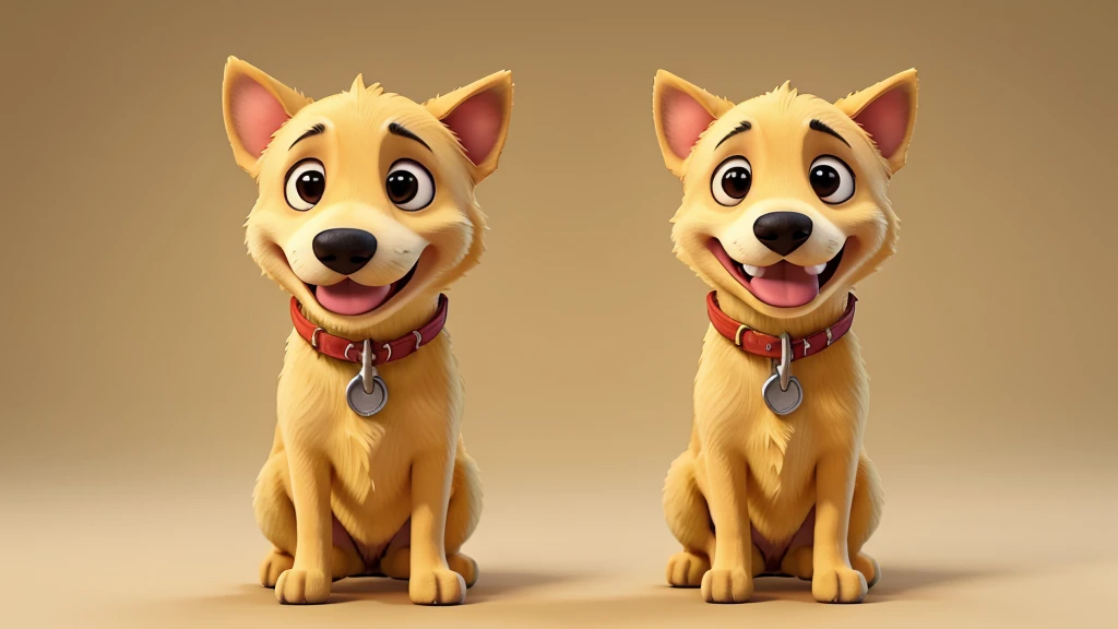mongrel yellow dog, big smile, happy face, remove background, ultra realistic 4k, detailed