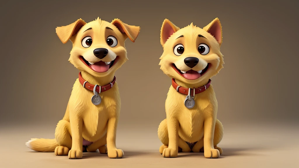 mongrel yellow dog, big smile, happy face, remove background, ultra realistic 4k, detailed