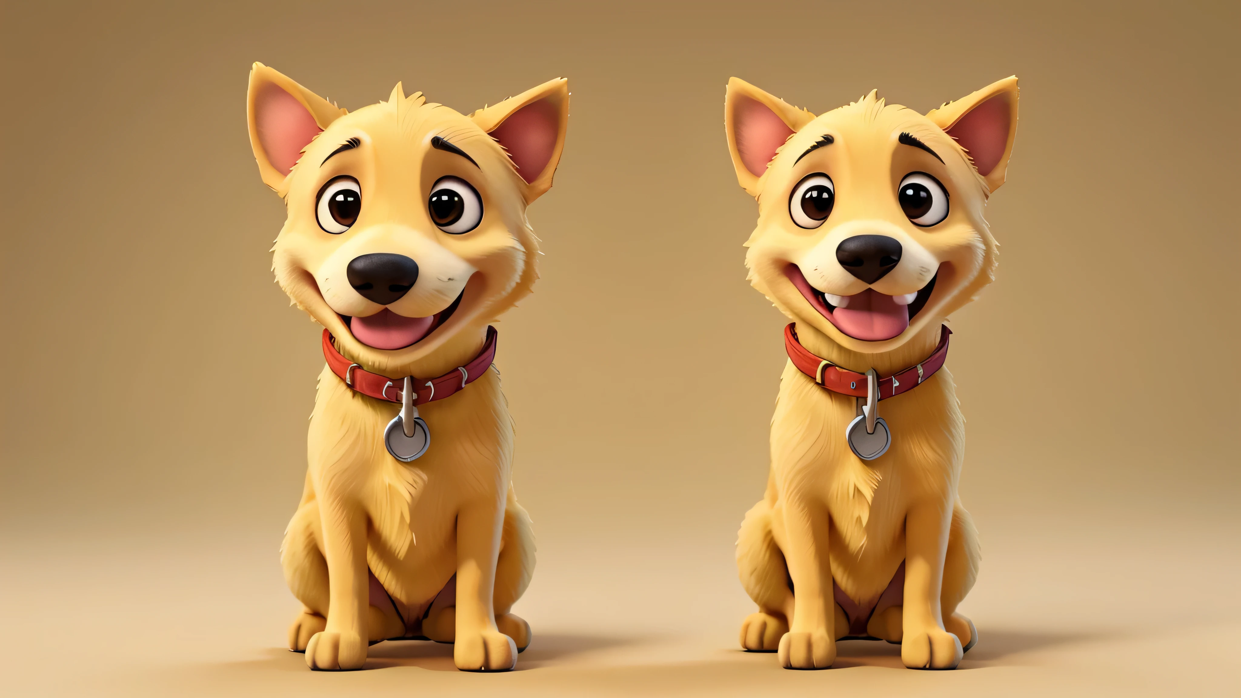 mongrel yellow dog, big smile, happy face, remove background, ultra realistic 4k, detailed