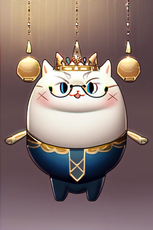 ((Лучшее качество)), ((шедевр)), (подробный), a fat cat with glasses
